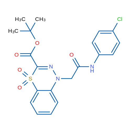 tert-Butyl 1-(2-((4-chlorophenyl)amino)-2-oxoethyl)-1H-benzo[e][1,3,4]thiadiazine-3-carboxylate 4,4-dioxide 1g