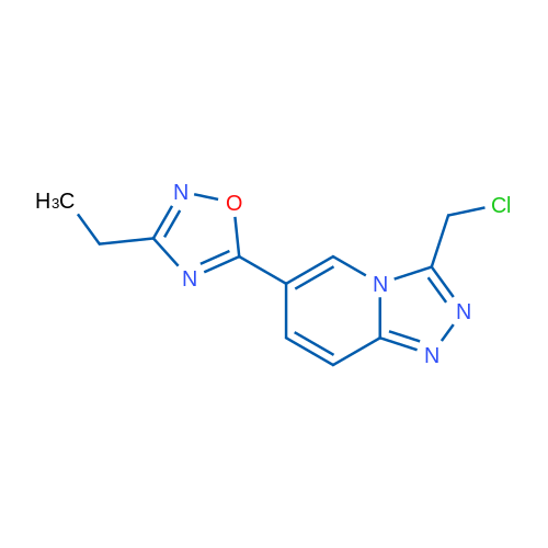 5-(3-(Chloromethyl)-[1,2,4]triazolo[4,3-a]pyridin-6-yl)-3-ethyl-1,2,4-oxadiazole 1g