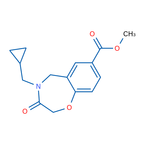 Methyl 4-(cyclopropylmethyl)-3-oxo-2,3,4,5-tetrahydrobenzo[f][1,4]oxazepine-7-carboxylate 1g