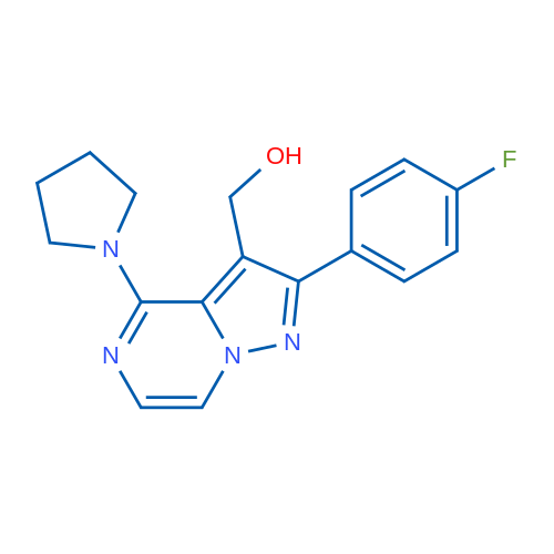 (2-(4-Fluorophenyl)-4-(pyrrolidin-1-yl)pyrazolo[1,5-a]pyrazin-3-yl)methanol 1g