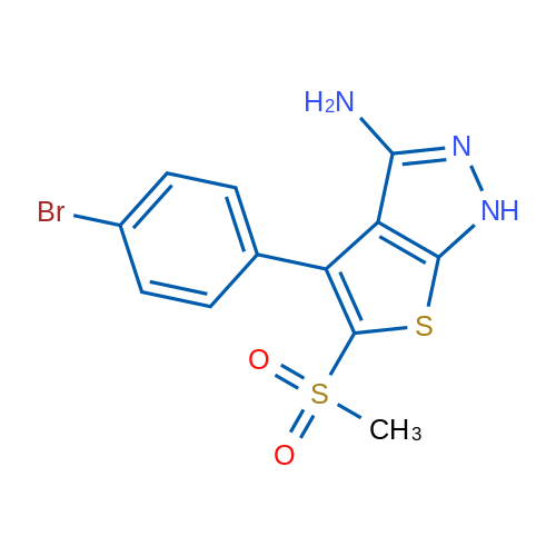 4-(4-Bromophenyl)-5-(methylsulfonyl)-1H-thieno[2,3-c]pyrazol-3-amine 1g