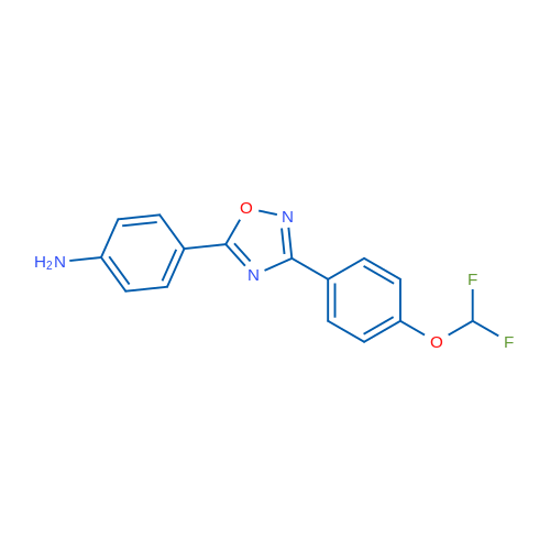 4-(3-(4-(Difluoromethoxy)phenyl)-1,2,4-oxadiazol-5-yl)aniline 1g