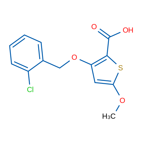 3-((2-Chlorobenzyl)oxy)-5-methoxythiophene-2-carboxylic acid 1g