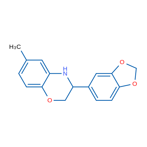 3-(Benzo[d][1,3]dioxol-5-yl)-6-methyl-3,4-dihydro-2H-benzo[b][1,4]oxazine 1g