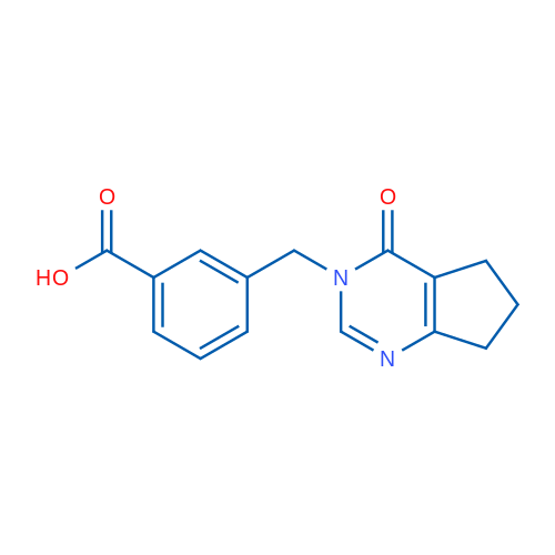3-((4-Oxo-4,5,6,7-tetrahydro-3H-cyclopenta[d]pyrimidin-3-yl)methyl)benzoic acid 1g