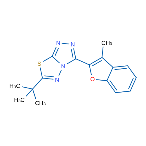 6-(tert-Butyl)-3-(3-methylbenzofuran-2-yl)-[1,2,4]triazolo[3,4-b][1,3,4]thiadiazole 1g