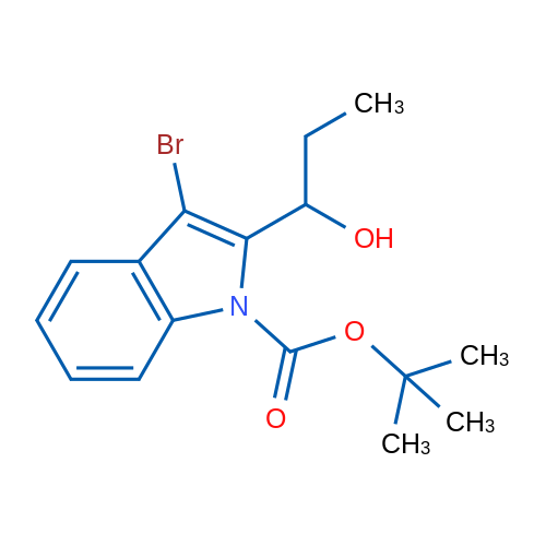 tert-Butyl 3-bromo-2-(1-hydroxypropyl)-1H-indole-1-carboxylate 1g