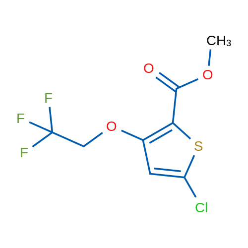 Methyl 5-chloro-3-(2,2,2-trifluoroethoxy)thiophene-2-carboxylate 1g