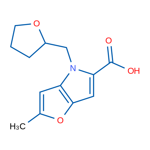 2-Methyl-4-((tetrahydrofuran-2-yl)methyl)-4H-furo[3,2-b]pyrrole-5-carboxylic acid 1g