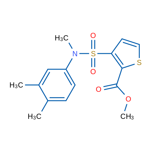 Methyl 3-[(3,4-dimethylphenyl)(methyl)sulfamoyl]thiophene-2-carboxylate 1g