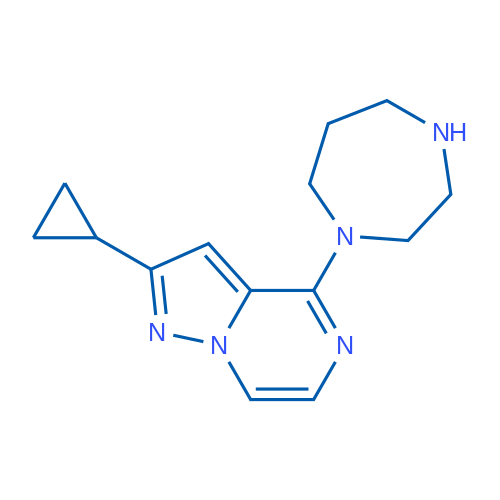 2-Cyclopropyl-4-(1,4-diazepan-1-yl)pyrazolo[1,5-a]pyrazine 1g