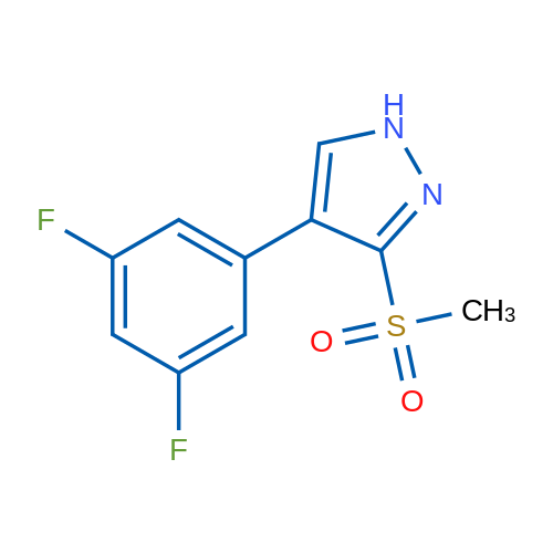 4-(3,5-Difluorophenyl)-3-(methylsulfonyl)-1H-pyrazole 1g