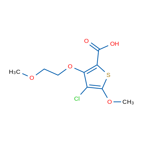 4-Chloro-5-methoxy-3-(2-methoxyethoxy)thiophene-2-carboxylic acid 1g