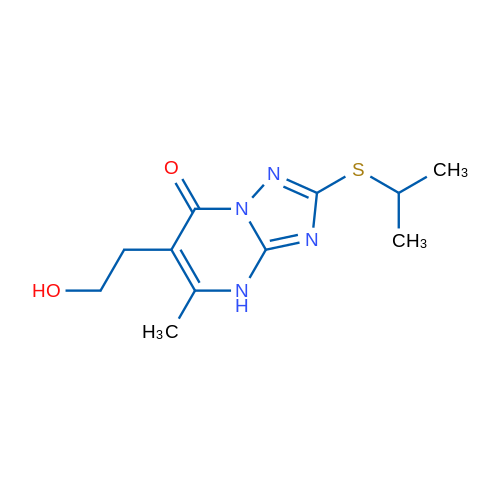 6-(2-Hydroxyethyl)-2-(isopropylthio)-5-methyl-[1,2,4]triazolo[1,5-a]pyrimidin-7(4H)-one 1g