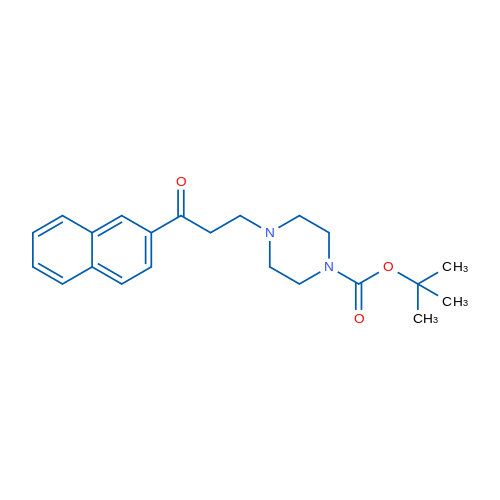 tert-Butyl 4-[3-(naphthalen-2-yl)-3-oxopropyl]piperazine-1-carboxylate 1g