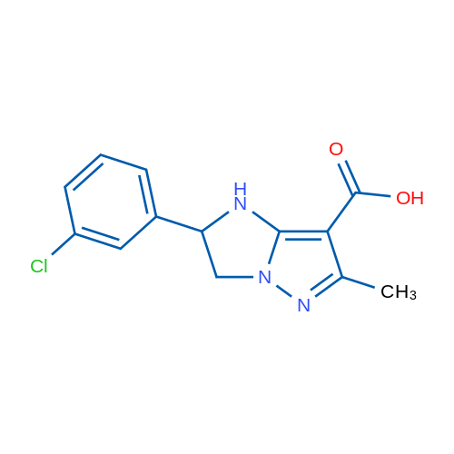 2-(3-Chlorophenyl)-6-methyl-2,3-dihydro-1H-imidazo[1,2-b]pyrazole-7-carboxylic acid 1g