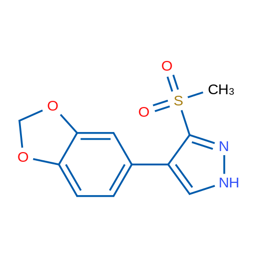 4-(Benzo[d][1,3]dioxol-5-yl)-3-(methylsulfonyl)-1H-pyrazole 1g
