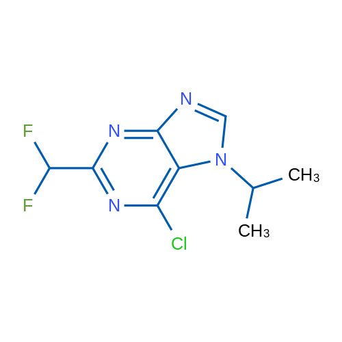6-Chloro-2-(difluoromethyl)-7-isopropyl-7H-purine 1g