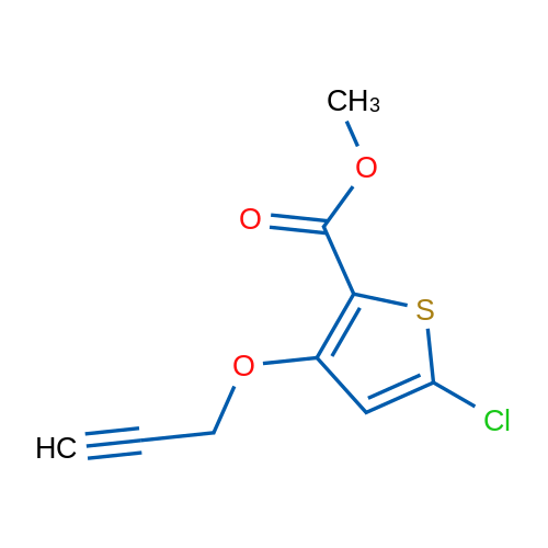 Methyl 5-chloro-3-(prop-2-yn-1-yloxy)thiophene-2-carboxylate 1g