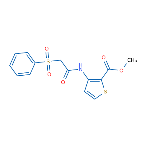 Methyl 3-[2-(benzenesulfonyl)acetamido]thiophene-2-carboxylate 1g