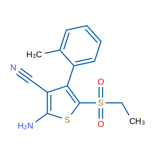 2-Amino-5-(ethylsulfonyl)-4-(o-tolyl)thiophene-3-carbonitrile 1g