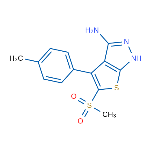 5-(Methylsulfonyl)-4-(p-tolyl)-1H-thieno[2,3-c]pyrazol-3-amine 1g