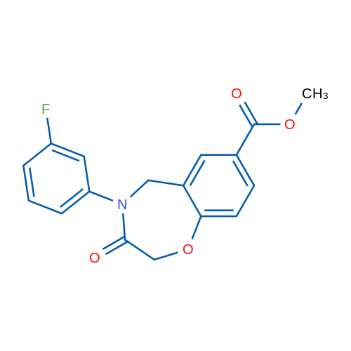 Methyl 4-(3-fluorophenyl)-3-oxo-2,3,4,5-tetrahydrobenzo[f][1,4]oxazepine-7-carboxylate 1g