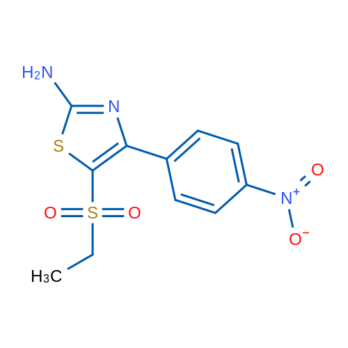 5-(Ethylsulfonyl)-4-(4-nitrophenyl)thiazol-2-amine 1g