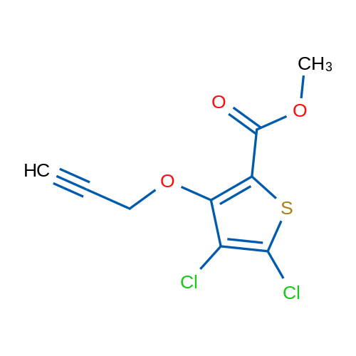 Methyl 4,5-dichloro-3-(prop-2-yn-1-yloxy)thiophene-2-carboxylate 1g