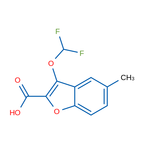 3-(Difluoromethoxy)-5-methylbenzofuran-2-carboxylic acid 1g