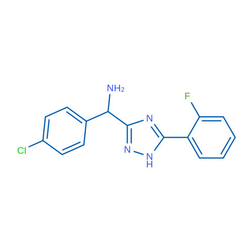 (4-Chlorophenyl)(5-(2-fluorophenyl)-1H-1,2,4-triazol-3-yl)methanamine 1g
