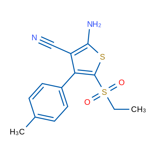 2-Amino-5-(ethylsulfonyl)-4-(p-tolyl)thiophene-3-carbonitrile 1g