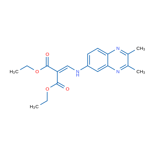 1,3-Diethyl 2-{[(2,3-dimethylquinoxalin-6-yl)amino]methylidene}propanedioate 1g