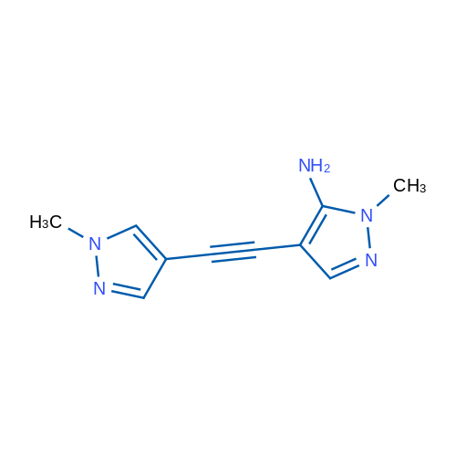1-Methyl-4-((1-methyl-1H-pyrazol-4-yl)ethynyl)-1H-pyrazol-5-amine 1g