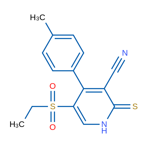 5-(Ethylsulfonyl)-2-thioxo-4-(p-tolyl)-1,2-dihydropyridine-3-carbonitrile 1g