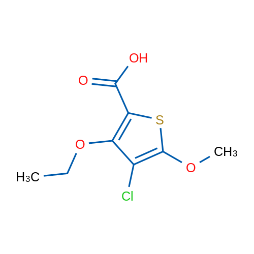 4-Chloro-3-ethoxy-5-methoxythiophene-2-carboxylic acid 1g