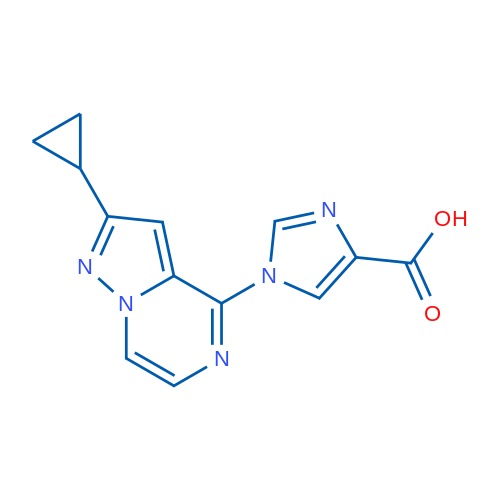 1-(2-Cyclopropylpyrazolo[1,5-a]pyrazin-4-yl)-1H-imidazole-4-carboxylic acid 1g