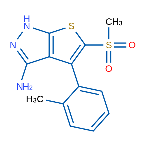 5-(Methylsulfonyl)-4-(o-tolyl)-1H-thieno[2,3-c]pyrazol-3-amine 1g