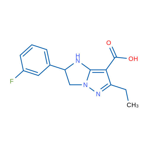 6-Ethyl-2-(3-fluorophenyl)-2,3-dihydro-1H-imidazo[1,2-b]pyrazole-7-carboxylic acid 1g