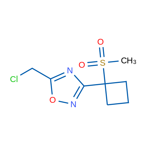 5-(Chloromethyl)-3-(1-(methylsulfonyl)cyclobutyl)-1,2,4-oxadiazole 1g