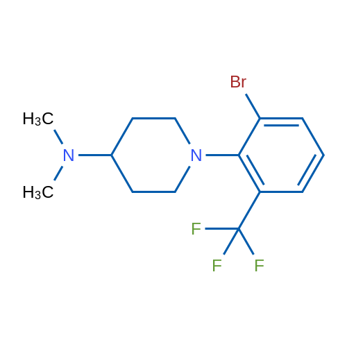 1-(2-Bromo-6-(trifluoromethyl)phenyl)-N,N-dimethylpiperidin-4-amine 1g