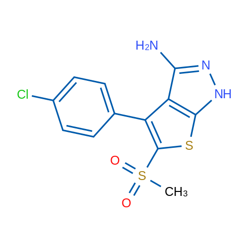 4-(4-Chlorophenyl)-5-(methylsulfonyl)-1H-thieno[2,3-c]pyrazol-3-amine 1g