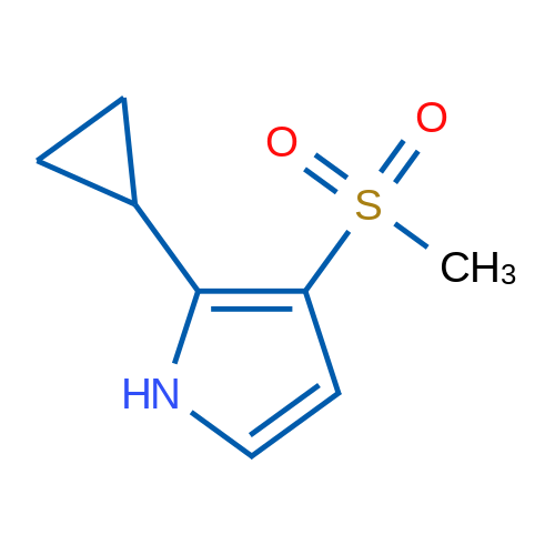 2-Cyclopropyl-3-(methylsulfonyl)-1H-pyrrole 1g