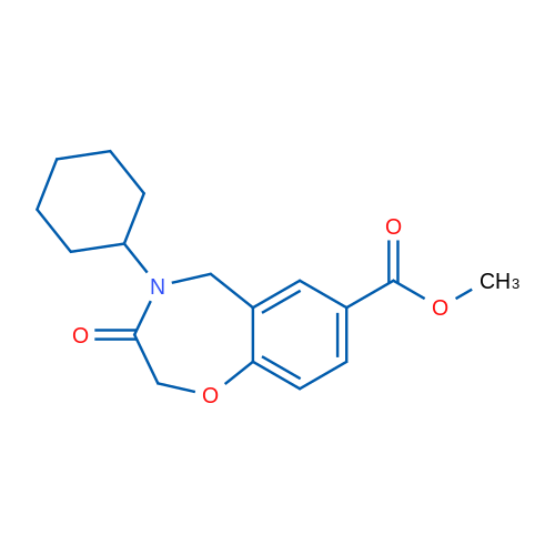 Methyl 4-cyclohexyl-3-oxo-2,3,4,5-tetrahydrobenzo[f][1,4]oxazepine-7-carboxylate 1g