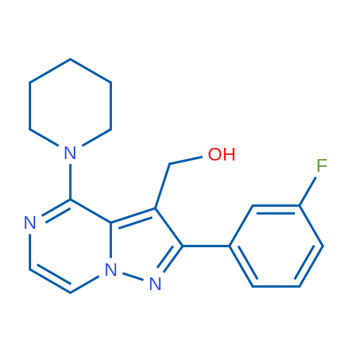 (2-(3-Fluorophenyl)-4-(piperidin-1-yl)pyrazolo[1,5-a]pyrazin-3-yl)methanol 1g
