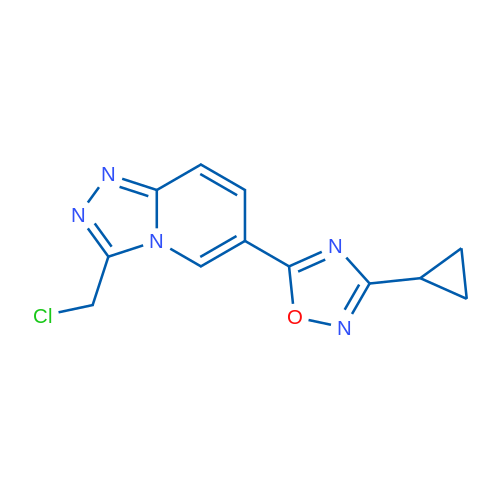 5-(3-(Chloromethyl)-[1,2,4]triazolo[4,3-a]pyridin-6-yl)-3-cyclopropyl-1,2,4-oxadiazole 1g