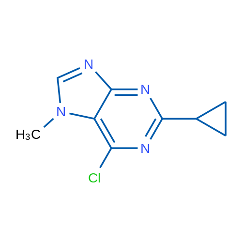6-Chloro-2-cyclopropyl-7-methyl-7H-purine 1g