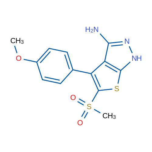 4-(4-Methoxyphenyl)-5-(methylsulfonyl)-1H-thieno[2,3-c]pyrazol-3-amine 1g