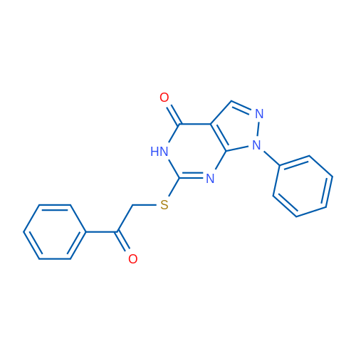 6-[(2-Oxo-2-phenylethyl)sulfanyl]-1-phenyl-1H,4H,5H-pyrazolo[3,4-d]pyrimidin-4-one 1g