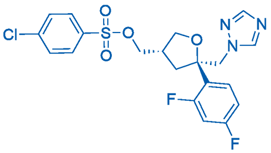 ((3S,5R)-5-((1H-1,2,4-Triazol-1-yl)methyl)-5-(2,4-difluorophenyl)tetrahydrofuran-3-yl)methyl 4-chlorobenzenesulfonate 25g